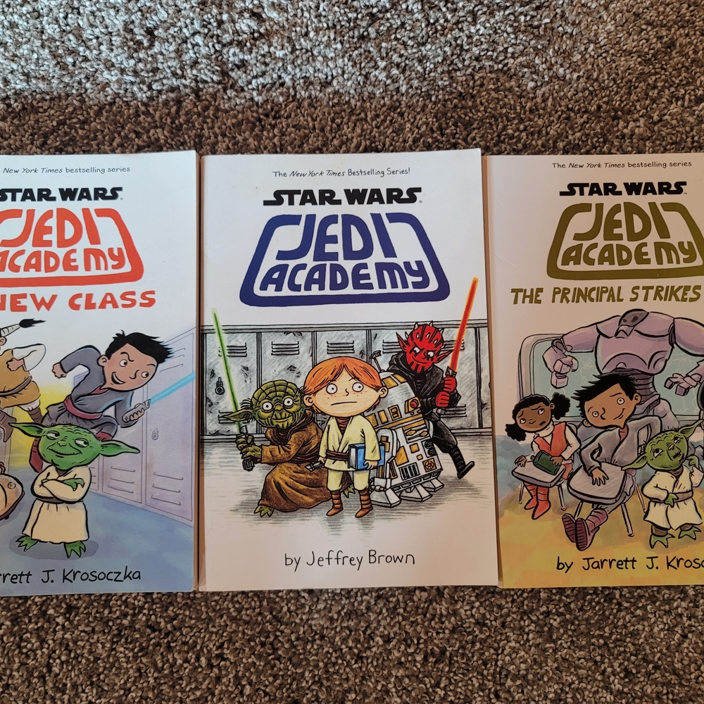 Star Wars Jedi Academy Kids Book Trio - Red, Blue, Brown Covers